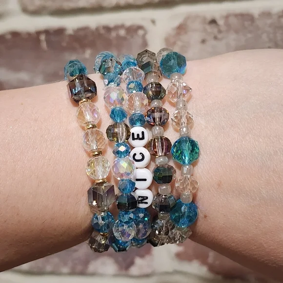 Bejeweled Friendship Bracelets Set Of 5 - Picture 5 of 9